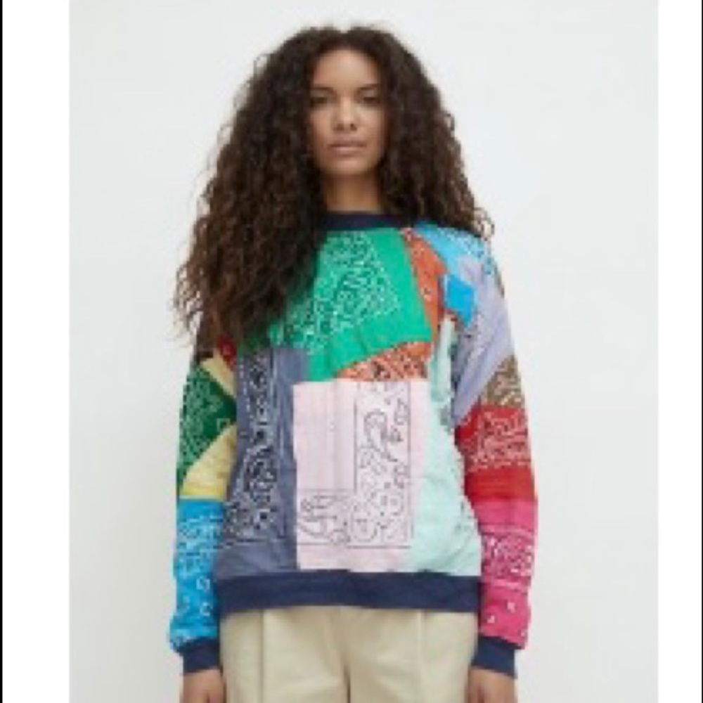 Recycled Bandana crew sweatshirt